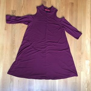 Soft Cold Shoulder Swing Dress (L)